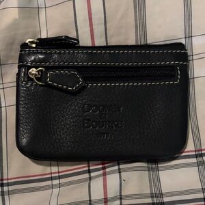 Dooney & Bourke Black Leather Zip Pouch